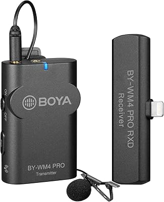 Système de microphone cravate sans fil boya bw m4 pro tx+ rx