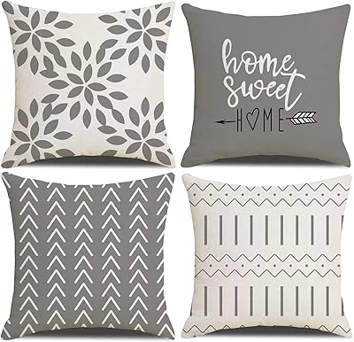 Ensemble de 4 housses de coussin décoratives taille 20 x pouces 50