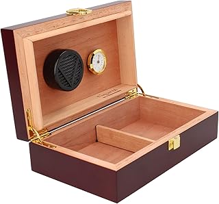 Boîte à cigares supwell, étui à cigares portable à 2 petits aimants