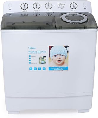 Machine à laver semi-automatique double cuve media mte160p1402s couleur blanche