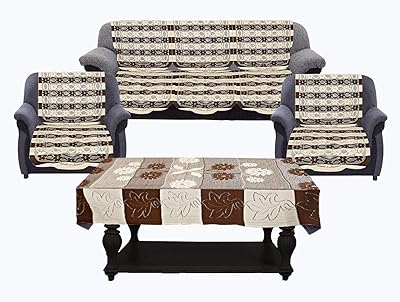 Housse de canapé 5 places en coton cooper industries avec housse de table