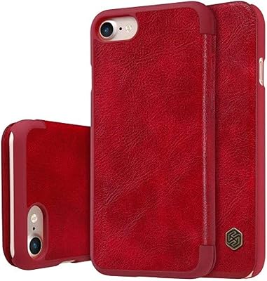 Étui à rabat en cuir nillkin apple iphone 7 queen - rouge