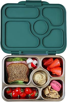 Boîte à bento étanche yumbox presto en acier inoxydable (vert clair)