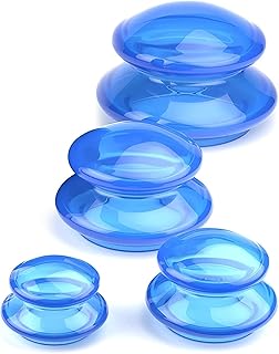 Ensemble de ventouses - ensemble de thérapie par ventouses en silicone bleu ultra