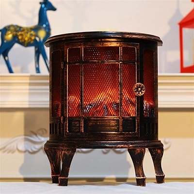 Cheminée électrique led obome, lanterne décorative sans flamme, lampe vintage à piles usb