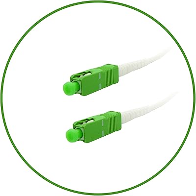 Fiber shack câble internet fibre optique sc-apc blanc 50 pieds 15 mètres