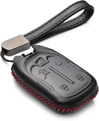 Étui de clé intelligente vitodeco en cuir véritable avec dragonne compatible