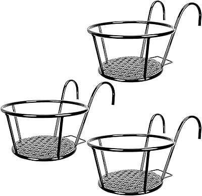 Paniers de plantation suspendus 7 pouces paniers de fleurs suspendus en fer forgé