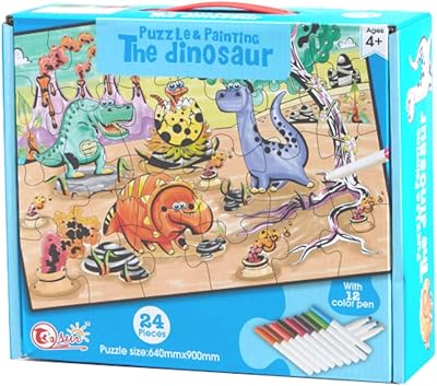 Puzzle et peinture de dinosaures