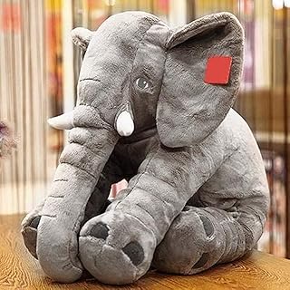 Jouet poupée éléphant gris 60 cm