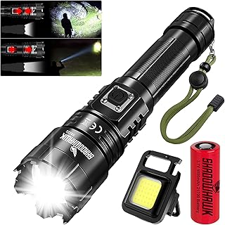 Lampe de poche shadowhawk led rechargeable lampe torche super lumineuse 15