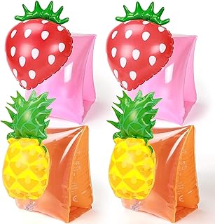 Alikdon 2 paires de brassards de natation gonflables pour enfants, manchons de natation