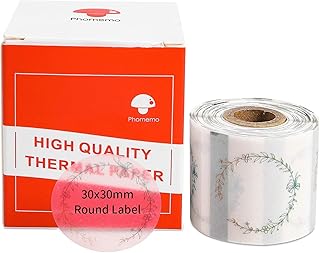 Papier pour étiquettes thermiques à bords ronds série vomimo m200 m110s m220 118