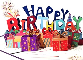 Carte d'anniversaire pop-up 3d de greeting art cartes de joyeux anniversaire carte