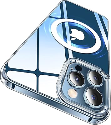 Caseco coque magnétique transparente conçue pour iphone 12, conçue pour iphone 12 pro
