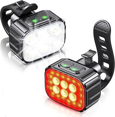Lumières de vélo wesfunly pour la conduite de nuit, éclairage avant et arrière