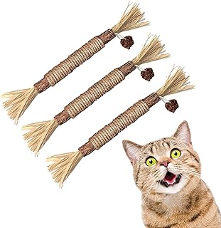 Jouets à mâcher pour chat sawanork, bâtons à mâcher pour mâcheurs agressifs, jouet