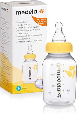 Tétine naturelle à débit lent medela sans bpa avec biberon de 150 ml