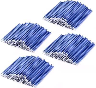 400 pièces applicateurs de microbrosses jetables brosses d'application latisse baguettes en microfibre microbrosses