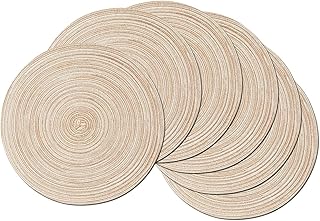 Napperons circulaires tissés, lot de 6 sets de table ronds de noël