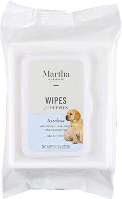 Lingettes pour chiots au pamplemousse martha stewart four pets | lingettes de toilettage