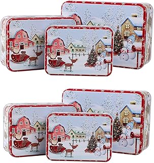 Boîtes à biscuits de noël pour le stockage des aliments - coffrets cadeaux