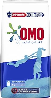 Poudre à lessive active antibactérienne omo pour lessive semi-automatique à chargement par le haut,