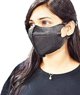 Masque 3d pour adultes, tissu entièrement élastique avec sangles d'oreilles noires respirantes, paquet