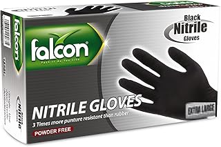 Gants en nitrile falcon - sans poudre noir 100 pièces xl (xl)