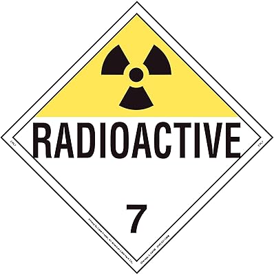 Panneau de danger radiant label master z-pfar, vinyle permanent (paquet de 25)