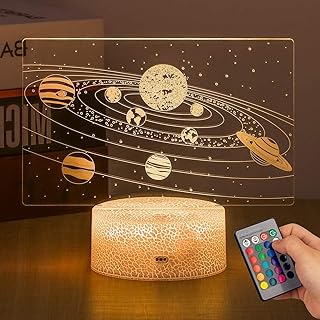 Veilleuse led 3d space galaxy design avec télécommande pour les amoureux de l'espace