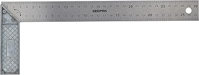 Règle d'angle de 90 degrés avec poignée en zinc moulé 12 pouces |