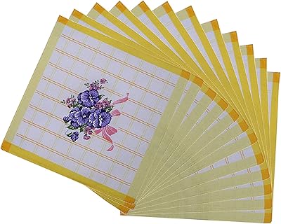 Ensemble de mouchoirs en coton cooper industries 12 pièces pour femme avec motif