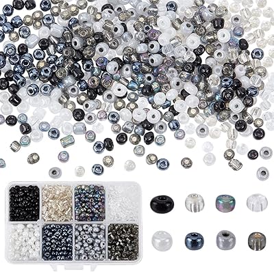 Bh panda hole environ 1440 pièces de perles de rocaille en verre, 8