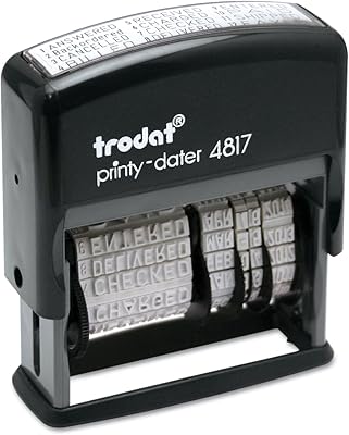 Tampon dateur trodat 4817 avec 12 lettres modifiables (rouge)