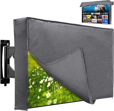 Housse de télévision extérieure de 60 à 65 pouces, résistante aux intempéries, imperméable