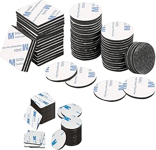 60 pièces luisgi tampons adhésifs double face carrés et ronds base