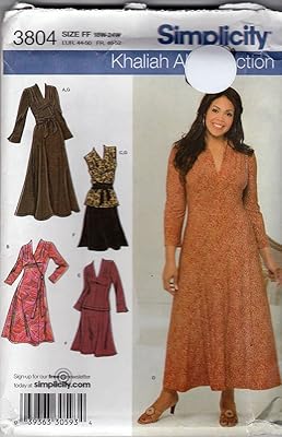 Simplicity 38042007 robe, haut et jupe en tricot khaliah ali ; taille ff
