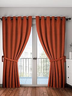 Rideau occultant de porte en polyester à œillets home sizzler, 2 pièces, taille