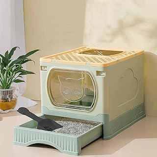 Bac à litière pliable sage pour chat, très grand bac à litière