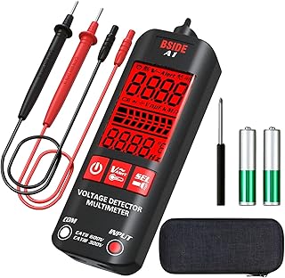 Testeur de multimètre numérique bside de poche, voltmètre électrique intelligent, résistance, continuité