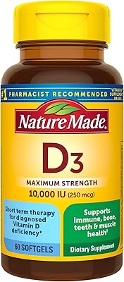 Nature made 10 000 ui (250 mcg) supplément de vitamine d3, soutien