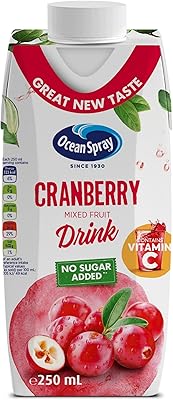 Boisson aux fruits et aux canneberges ocean spray, sans sucre ajouté, 250 ml