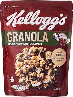Granola aux fruits mélangés kellogg's avec noix de coco, paquet de 340 g