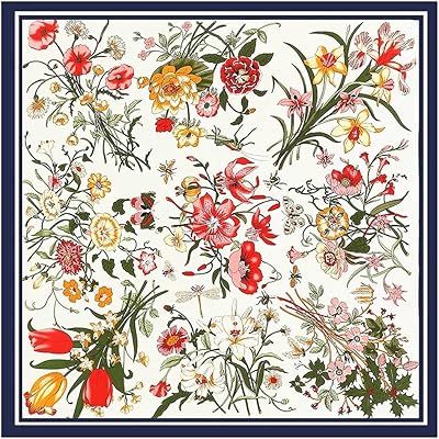 Zurdox foulards de mode pour femmes, foulard en soie sergé de 130 cm