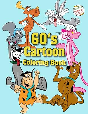 Livre de coloriage de dessins animés des années 60 : un superbe livre