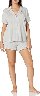 Ensemble pyjama à col cranté en coton modal amazon essentials pour femme