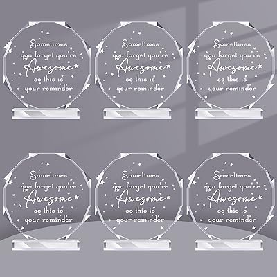6 pièces cadeaux de remerciement collègue étant génial signe acrylique d'appréciation