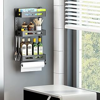 Support de rangement multifonctionnel timmy kitchen, support organisateur latéral multicouche pour réfrigérateur à