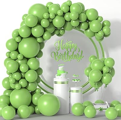Ballons verts pour décorations de fête, kit de guirlande de ballons vert citron